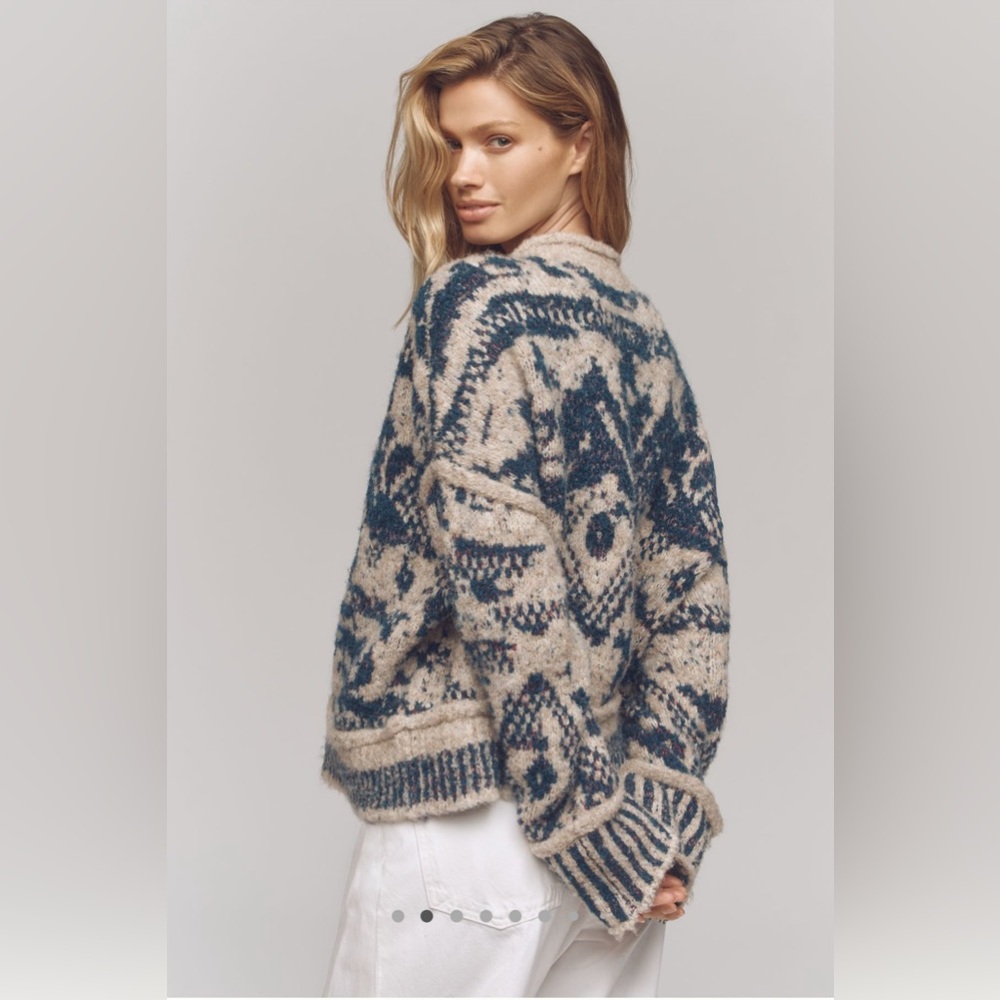 NWT Anthropologie Pilcro Fair isle Roll-Neck Sweater SOLD OUT! Chunky knit - Picture 2 of 13